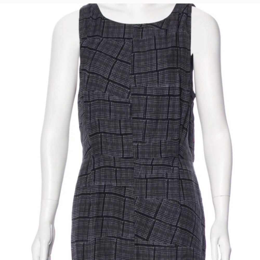 rag & bone - grey plaid patchwork “Tribeca” dress